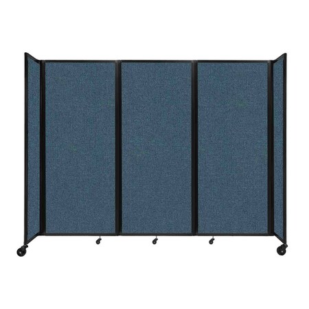 Versare Room Divider 360 Folding Portable Partition 8'6" x 6'10" Caribbean Fabric 1182937
